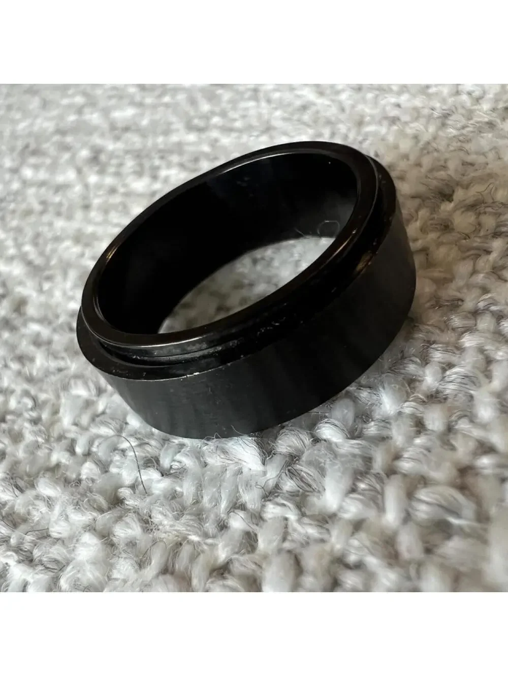 Men's Black Fidget Spinner Ring